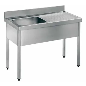 Fregadero con bastidor escurridor der. 1300x600mm Distform