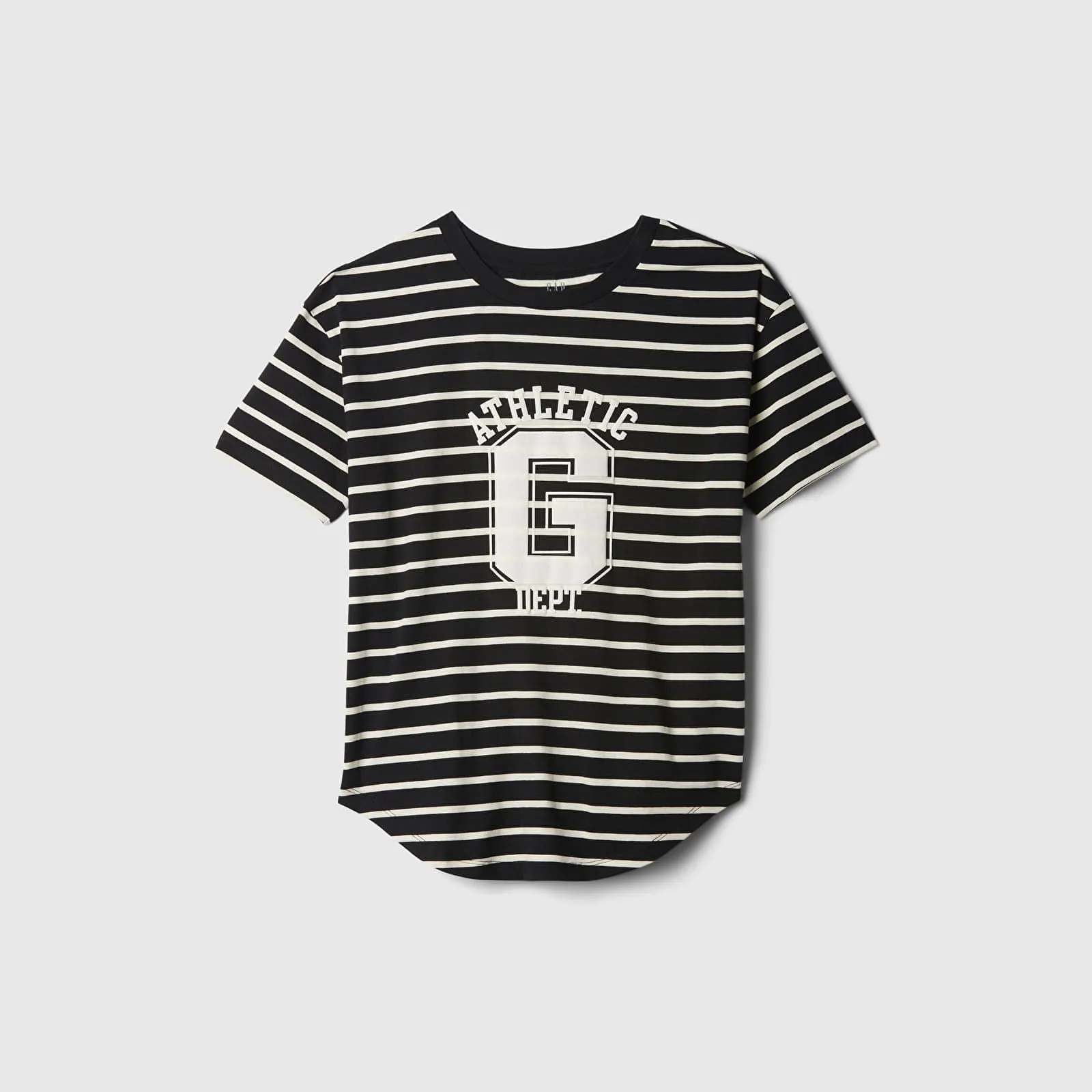 GAP TSHIRT SHORTSLEEVE LOGO TEE IVORY BLACK STRIPE M