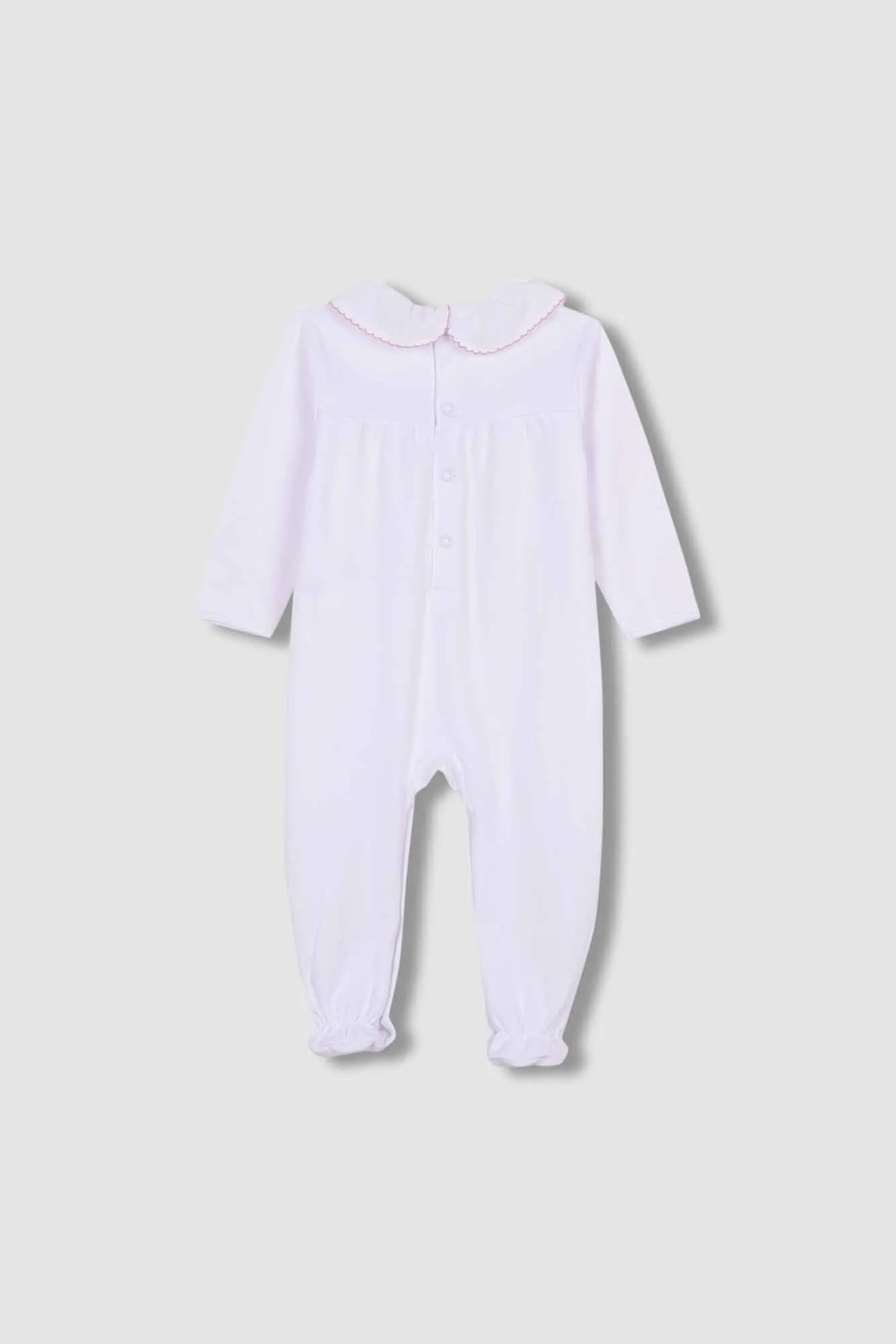 Gocco Pijama Con Cuello Bordado Blanco Optico