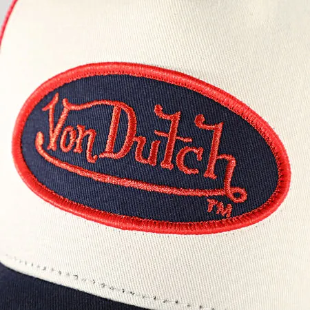 GORRA VON DUTCH CALIFORNIA REJILLA Y AJUSTABLE CON PARCHE FRONTAL REFVD/O/CAS1/CLA5 ROJO AZUL Y BEIGE