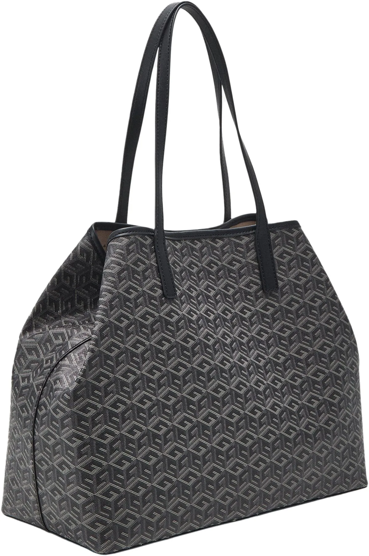 Guess Vikky Bolso de mano sintético con logo G Cube para mujer en carbón