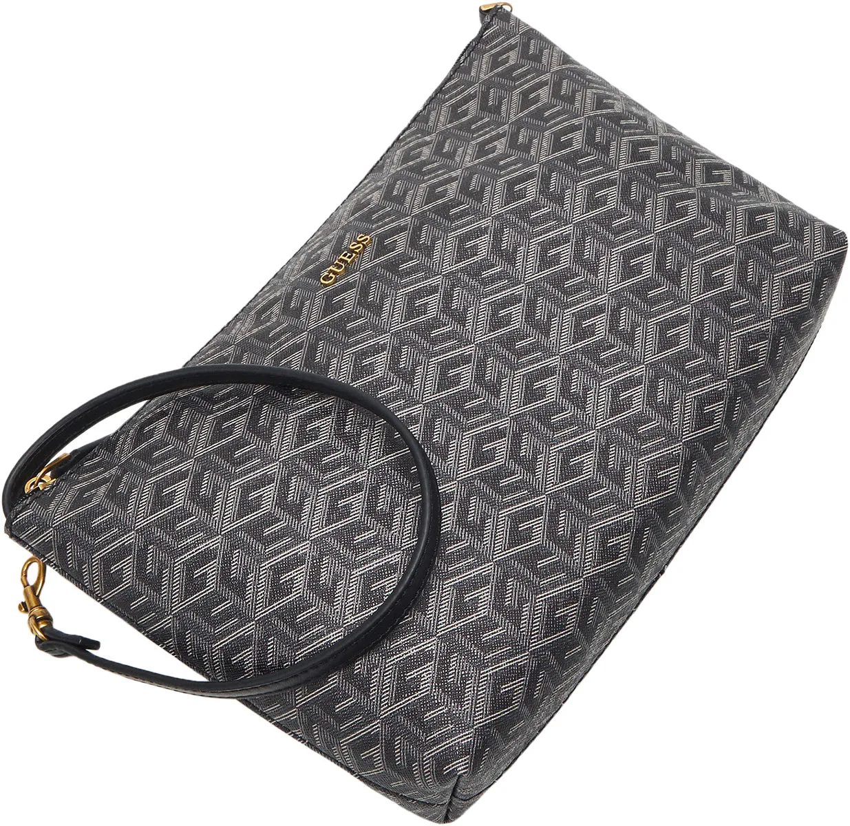 Guess Vikky Bolso de mano sintético con logo G Cube para mujer en carbón