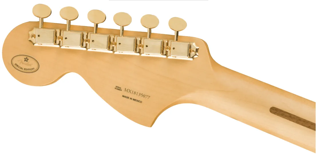 Guitarra Electrica Fender Mahogany Blacktop Stratocaster® HHH, Pau Ferro Fingerboard, Olympic White with Gold Hardware 014790250
