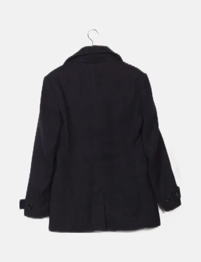 H&M Abrigo largo azul marino
