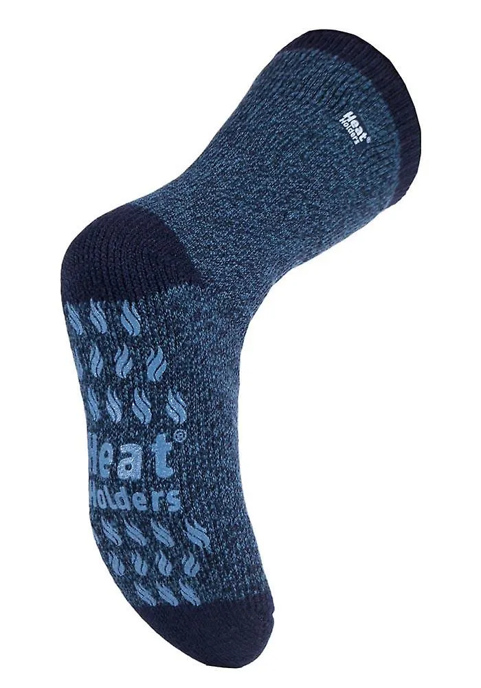 Heat holders mens stripe thermal slipper socks