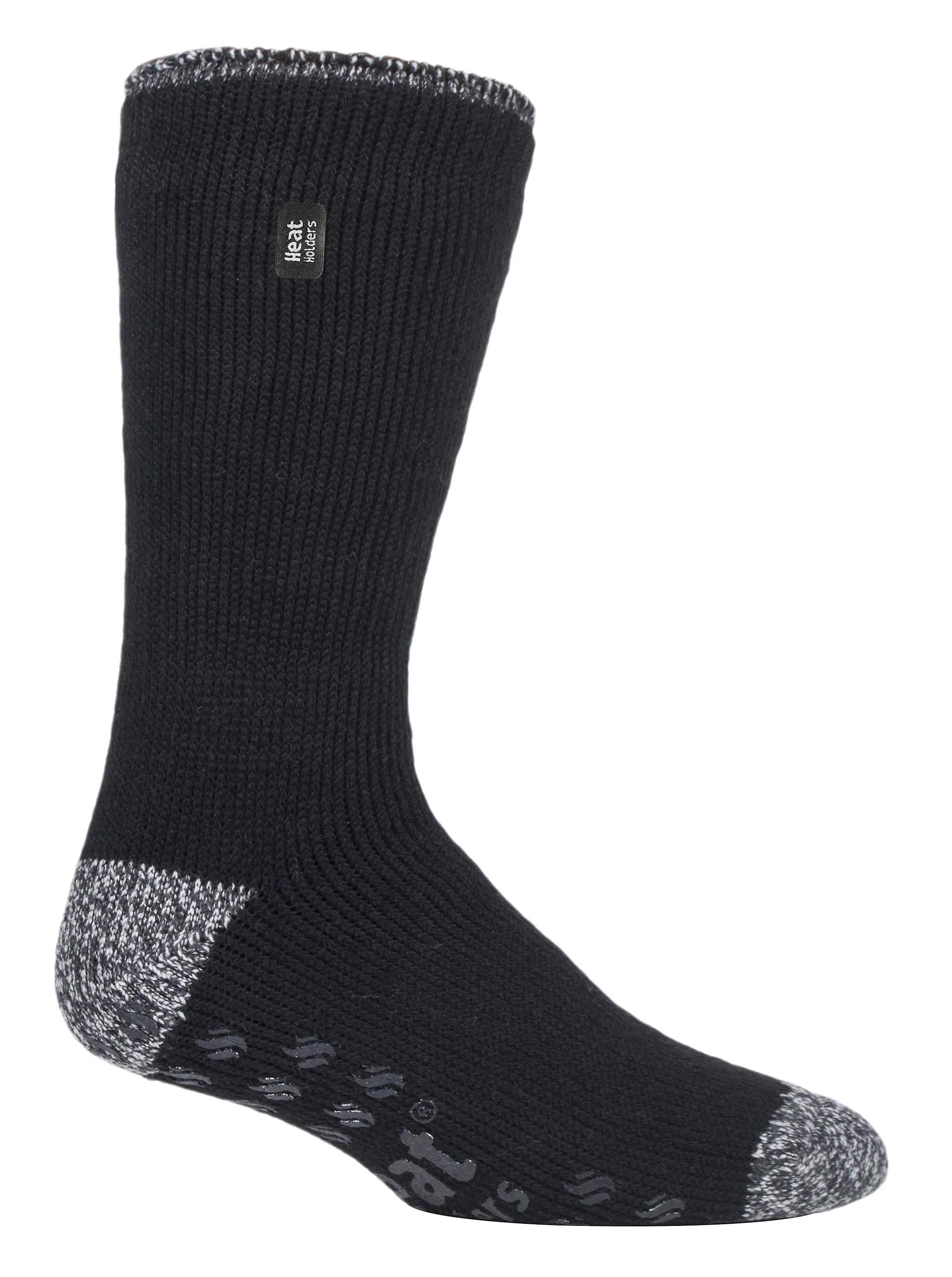 Heat holders mens stripe thermal slipper socks
