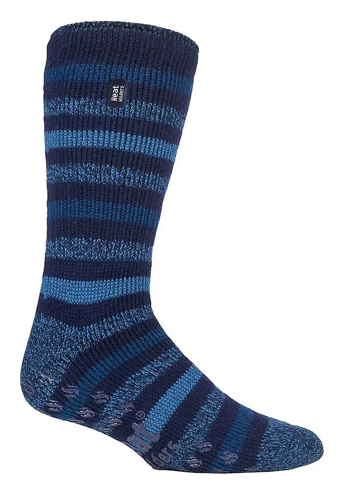 Heat holders mens stripe thermal slipper socks