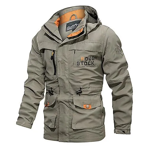 HOMBRES NUEVOS ABRIGOS IMPERMEABLES AL AIRE LIBRE CHAQUETA BOMBARDERO MILITAR DE GRAN TAMAñO HOMBRES OTOñO QUICK DRY MULTIPOCKE