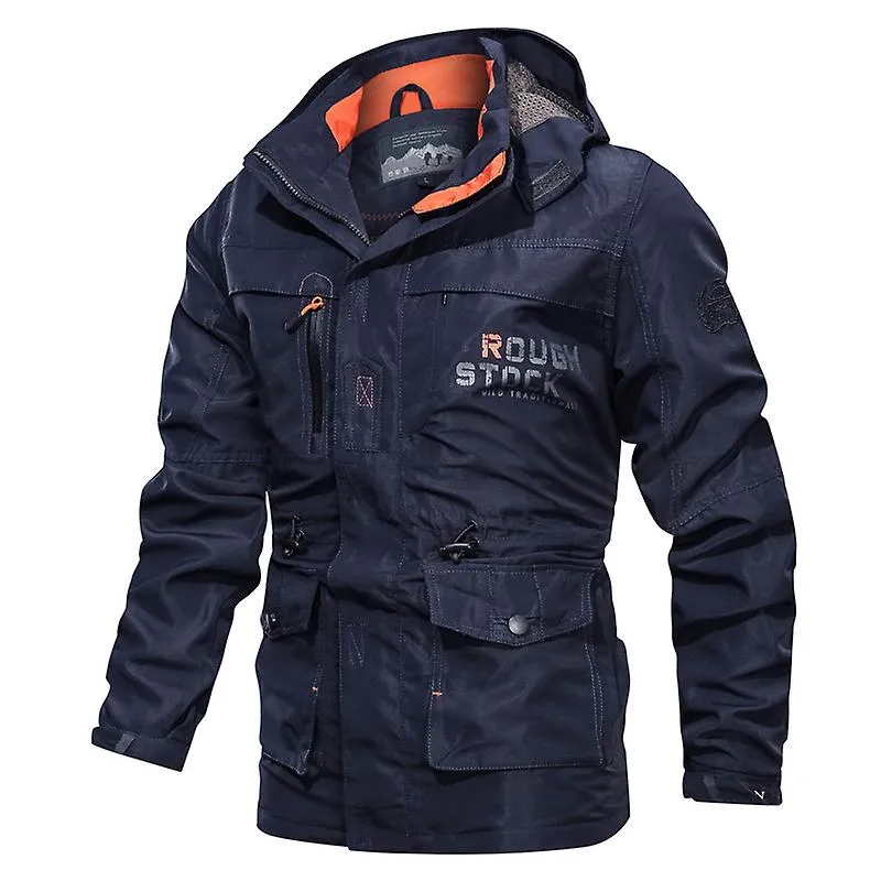 HOMBRES NUEVOS ABRIGOS IMPERMEABLES AL AIRE LIBRE CHAQUETA BOMBARDERO MILITAR DE GRAN TAMAñO HOMBRES OTOñO QUICK DRY MULTIPOCKE