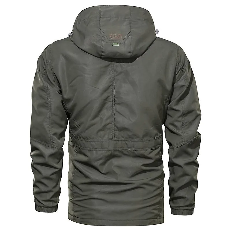 HOMBRES NUEVOS ABRIGOS IMPERMEABLES AL AIRE LIBRE CHAQUETA BOMBARDERO MILITAR DE GRAN TAMAñO HOMBRES OTOñO QUICK DRY MULTIPOCKE
