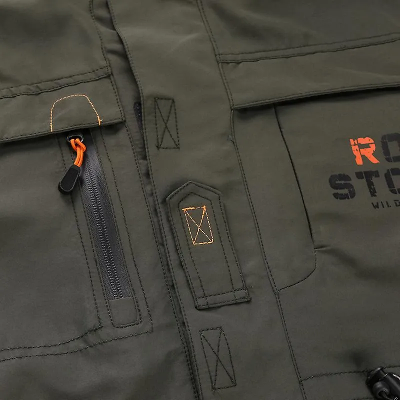HOMBRES NUEVOS ABRIGOS IMPERMEABLES AL AIRE LIBRE CHAQUETA BOMBARDERO MILITAR DE GRAN TAMAñO HOMBRES OTOñO QUICK DRY MULTIPOCKE