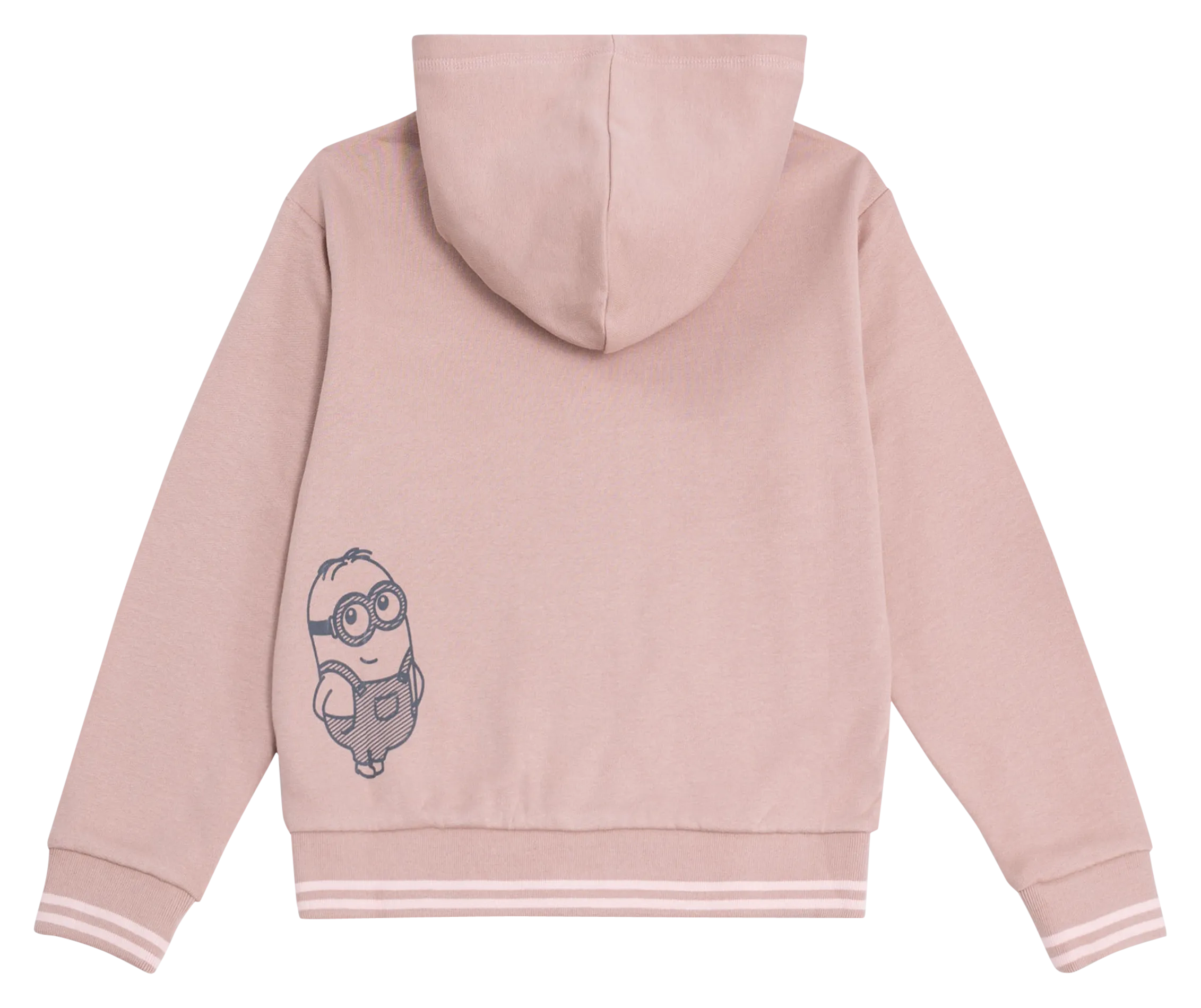 IKKS JUNIOR Cárdigan recto con capucha y cuello redondo de algodón serigrafiado. en rosa