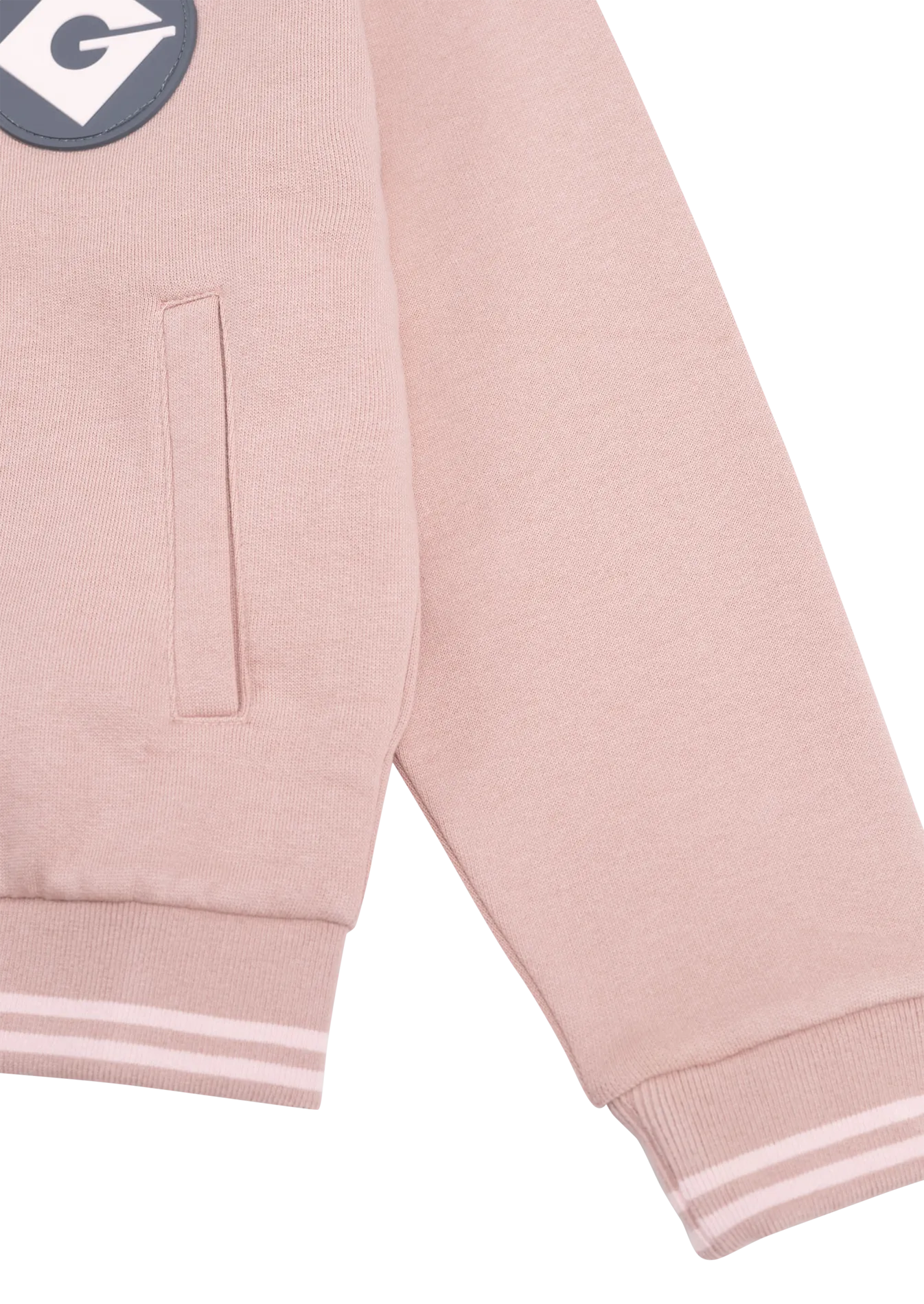 IKKS JUNIOR Cárdigan recto con capucha y cuello redondo de algodón serigrafiado. en rosa
