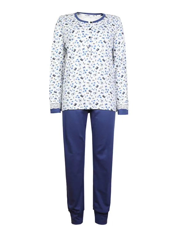 Infiore Pijama largo de mujer de algodón con estampado.