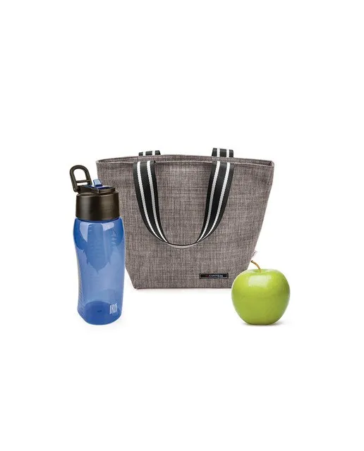 Iris Lunchbag tote jaspeado gris