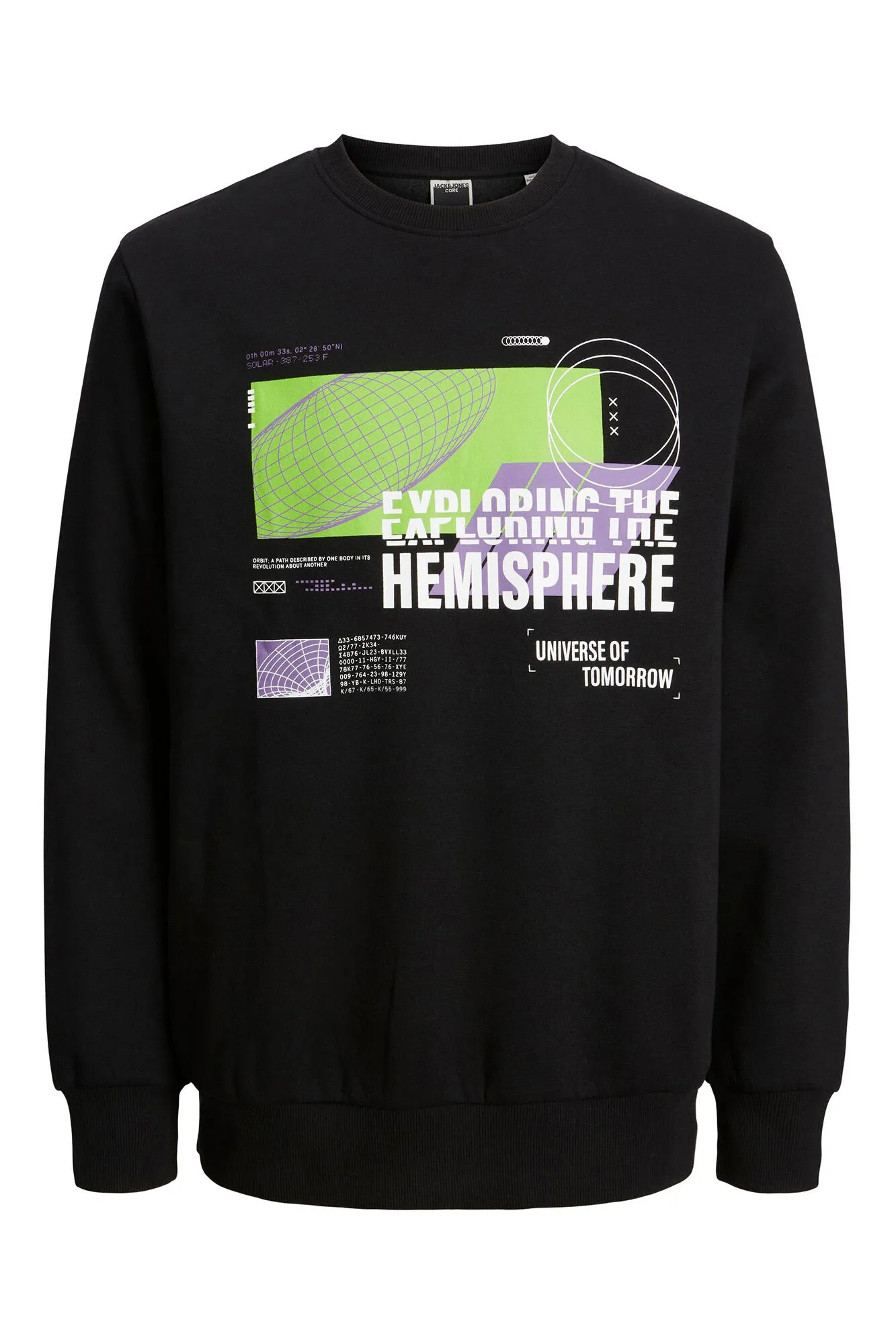 Jack & Jones Sudadera cuello redondo print universo
