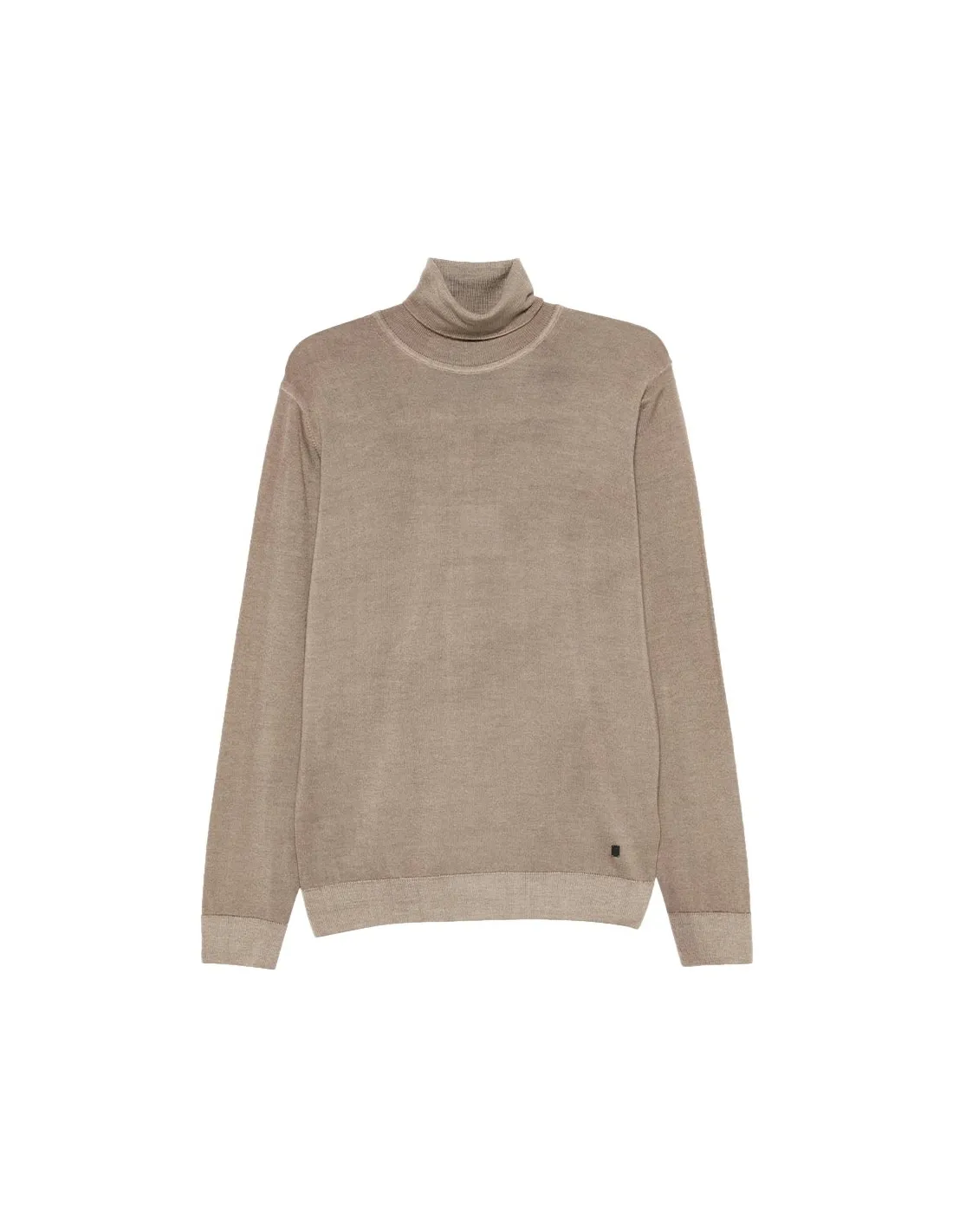 Jersey beige de cuello cisne