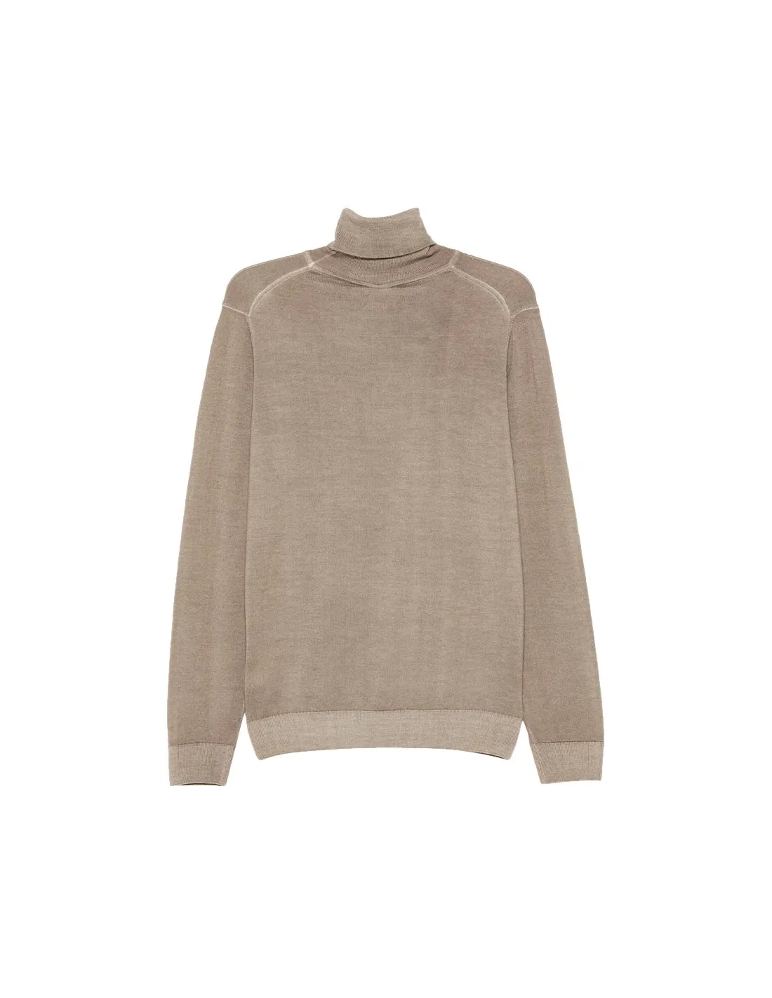 Jersey beige de cuello cisne