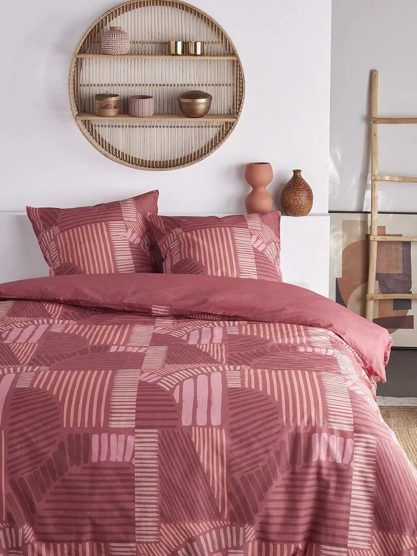 JUEGO DE CAMA  DOBLE  ROSA