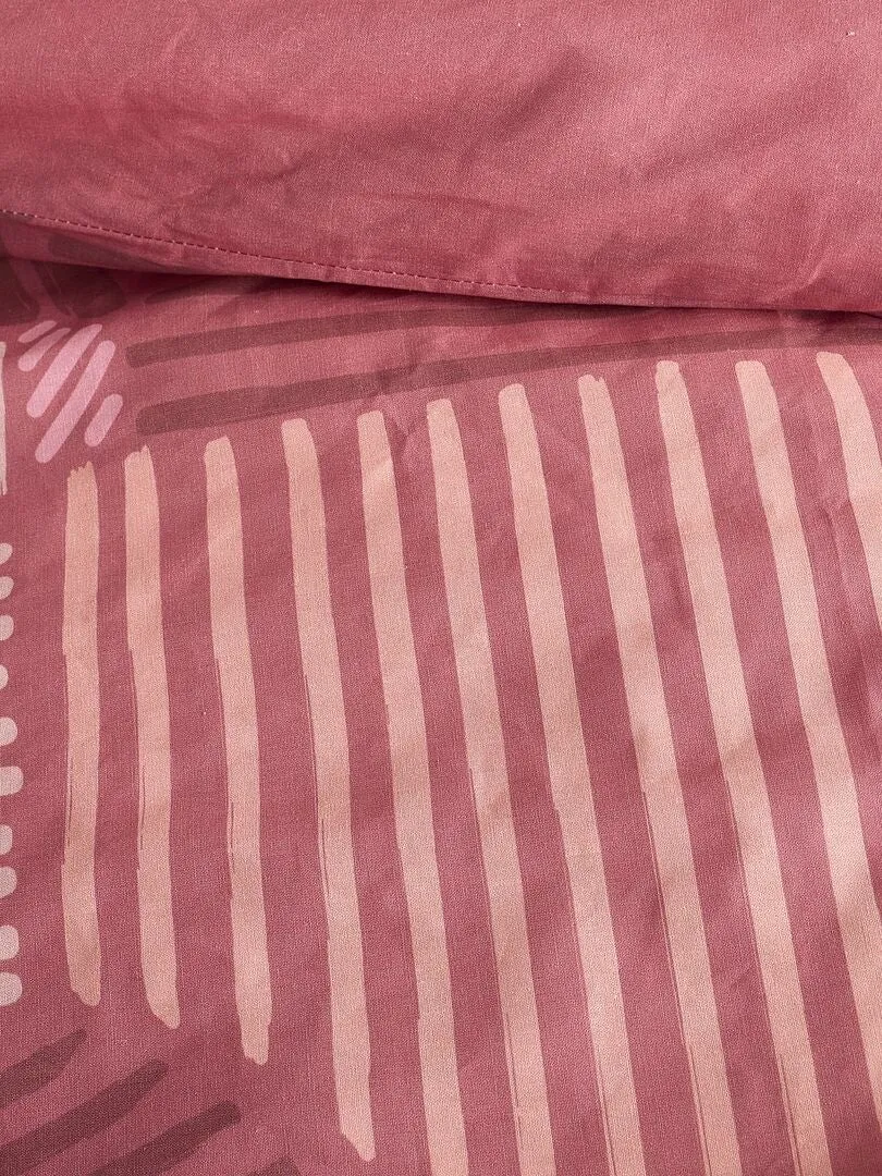 JUEGO DE CAMA  DOBLE  ROSA