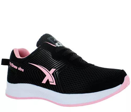 Lady One Tenis Sneakers Correr Confort Textil Negro 80781