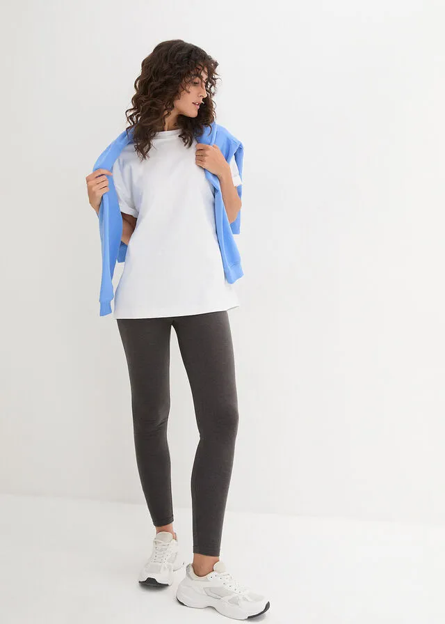 LEGGINGS ELáSTICOS (2 UNIDADES) ANTRACITA JASPEADONEGRO