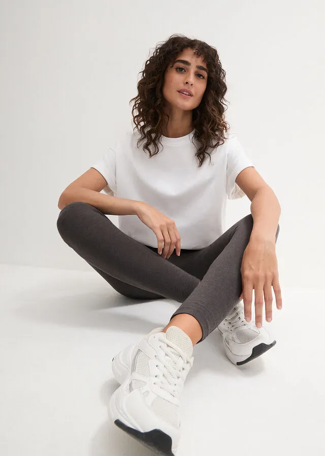 LEGGINGS ELáSTICOS (2 UNIDADES) ANTRACITA JASPEADONEGRO
