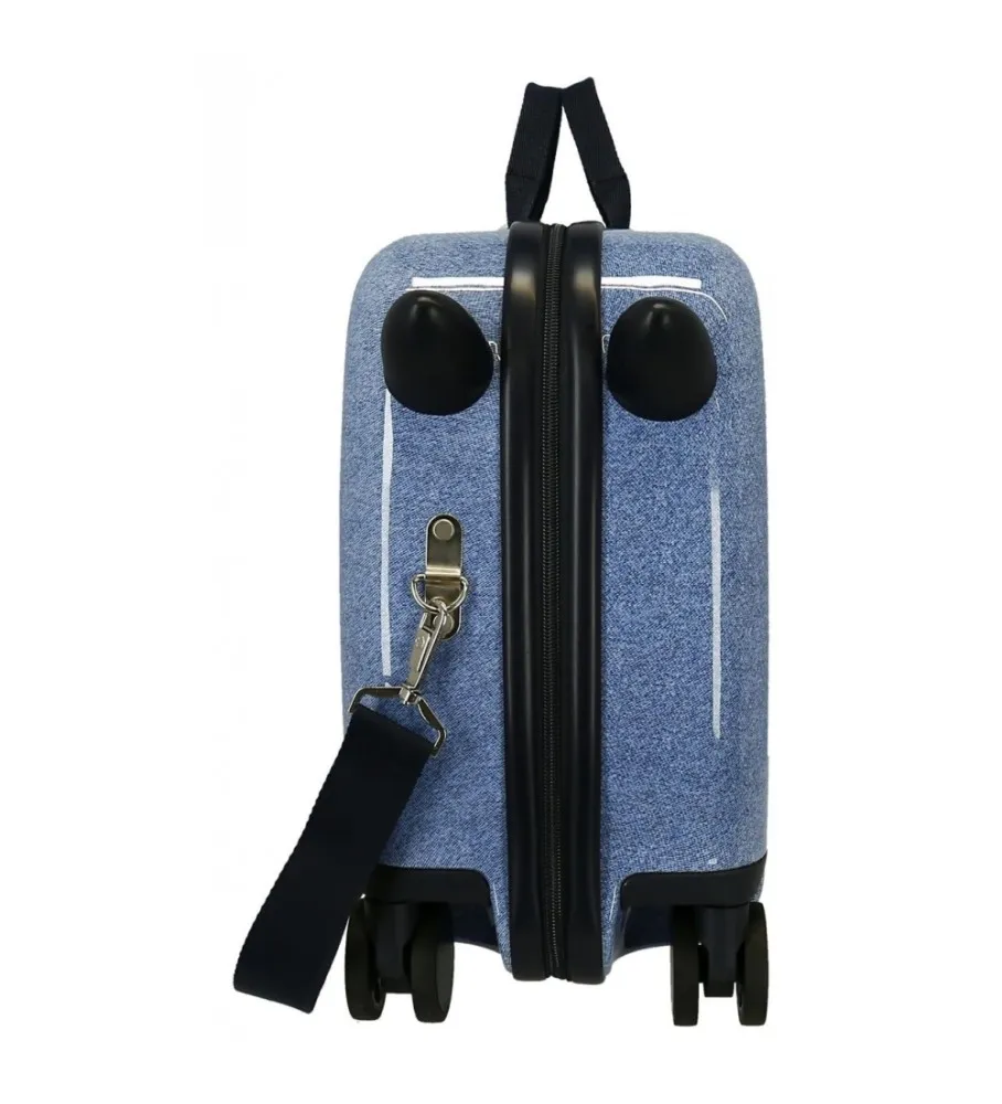 Maleta infantil 2 ruedas multidireccionales Roll Road Peace azul