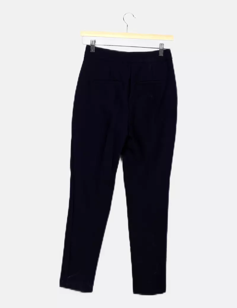 Mango Pantalón azul marino chino