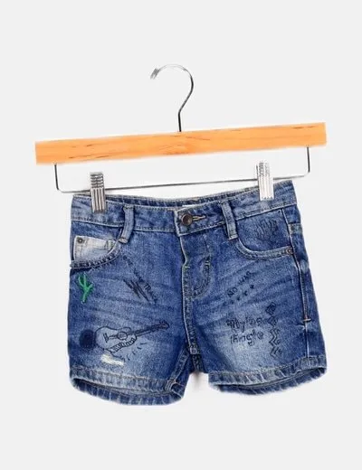 Mango Pantalón denim azul