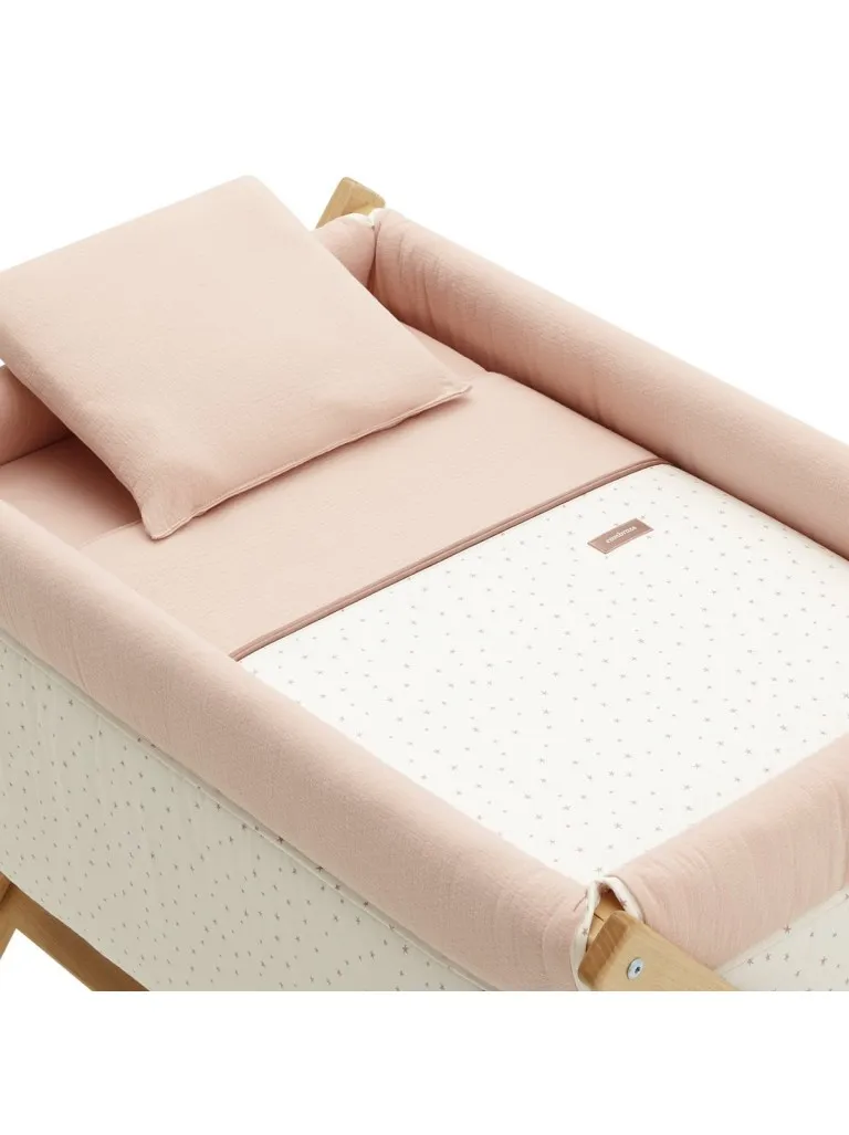 MINICUNA TIJERA MADERA MAGIA ROSA/NATURAL 55x87x74 CM