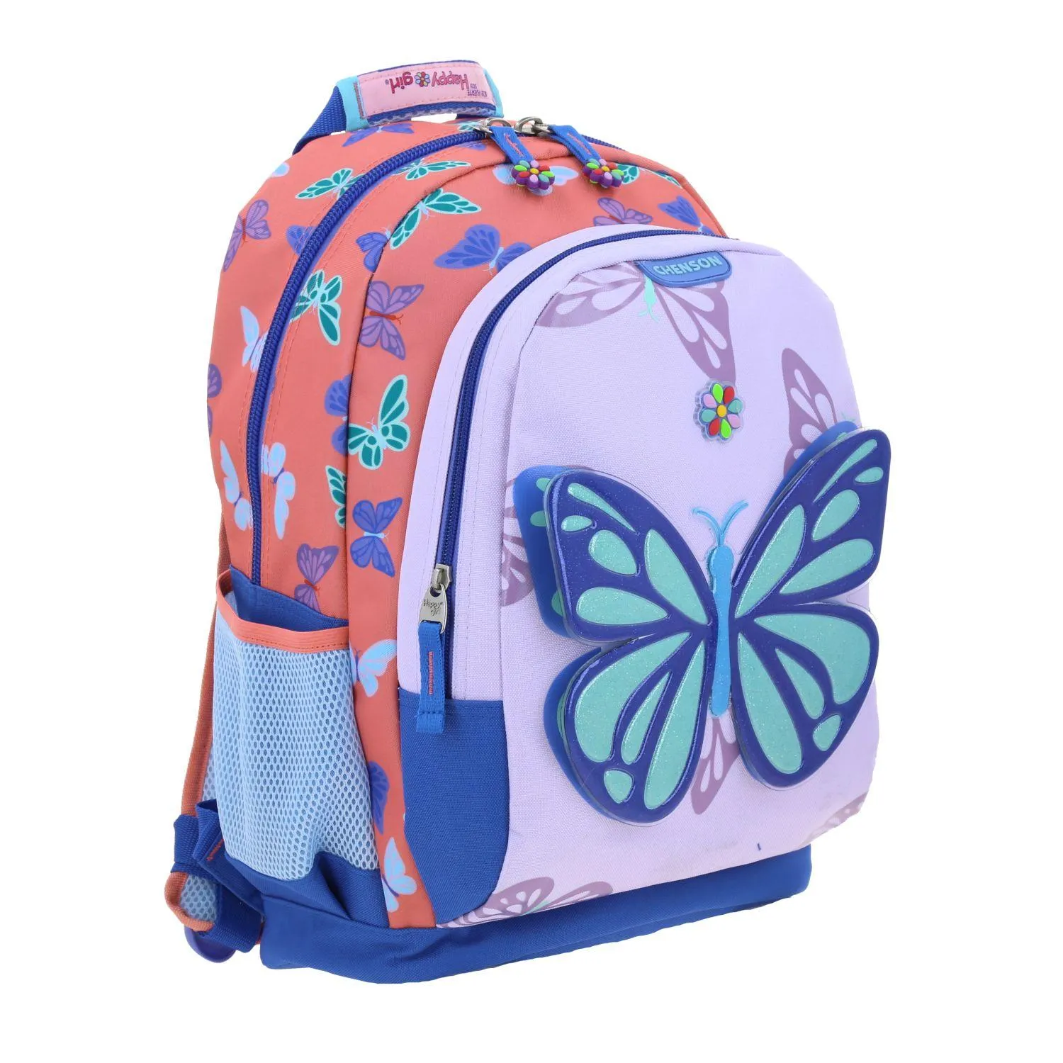 Mochila Azul Grande Para Nia Happy Girl By Chenson Buter.