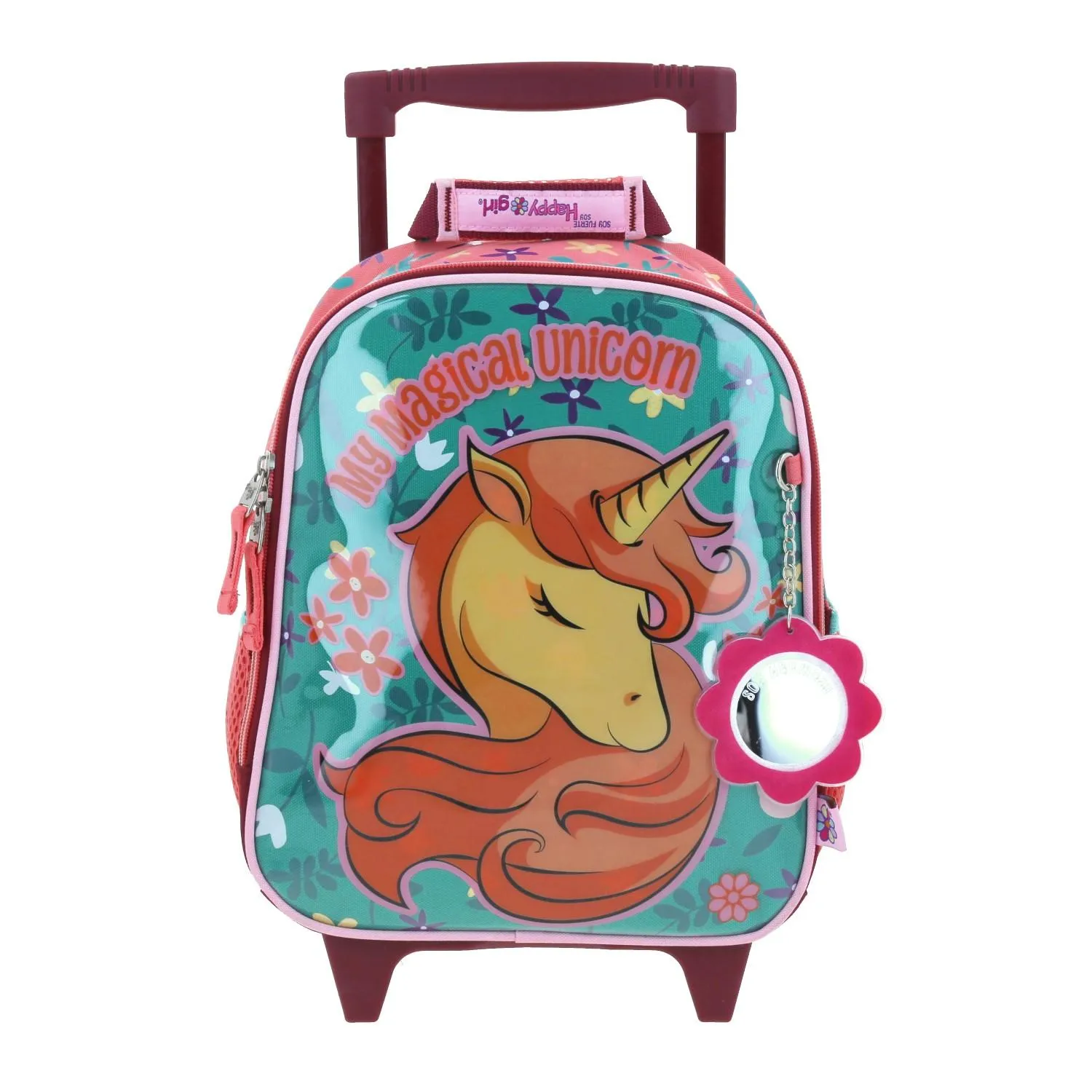 Mochila Con Ruedas Rosa Chica Para Nia Happy Girl By Chenson Manico