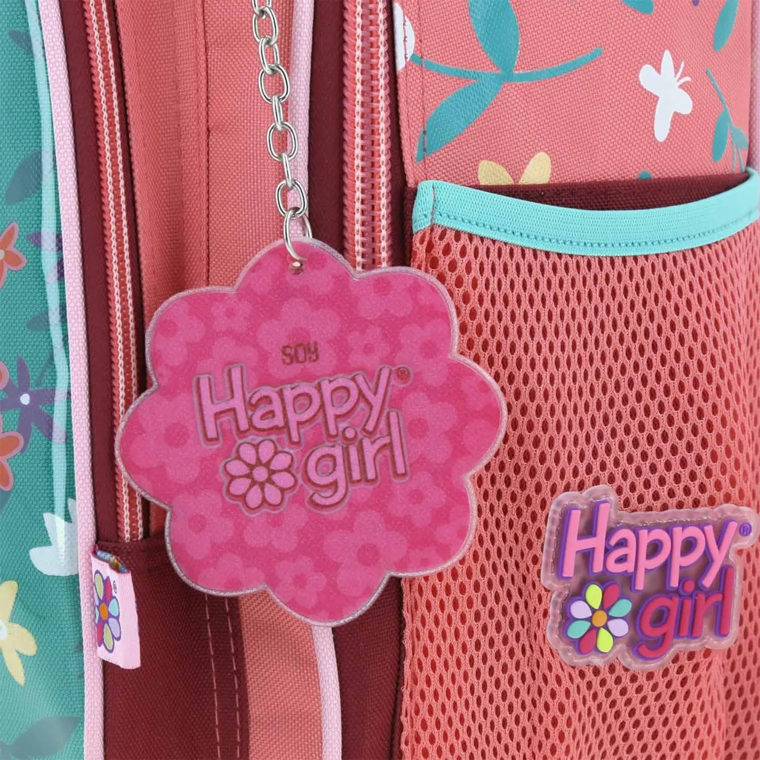 Mochila Con Ruedas Rosa Chica Para Nia Happy Girl By Chenson Manico