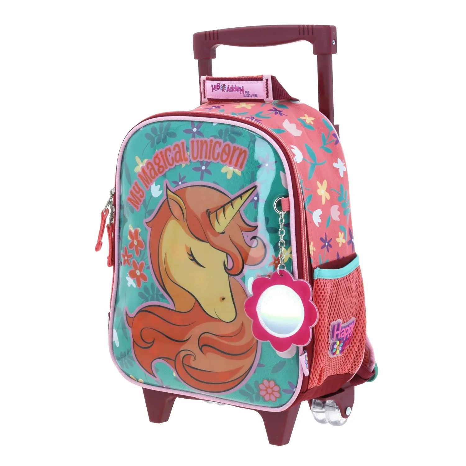 Mochila Con Ruedas Rosa Chica Para Nia Happy Girl By Chenson Manico