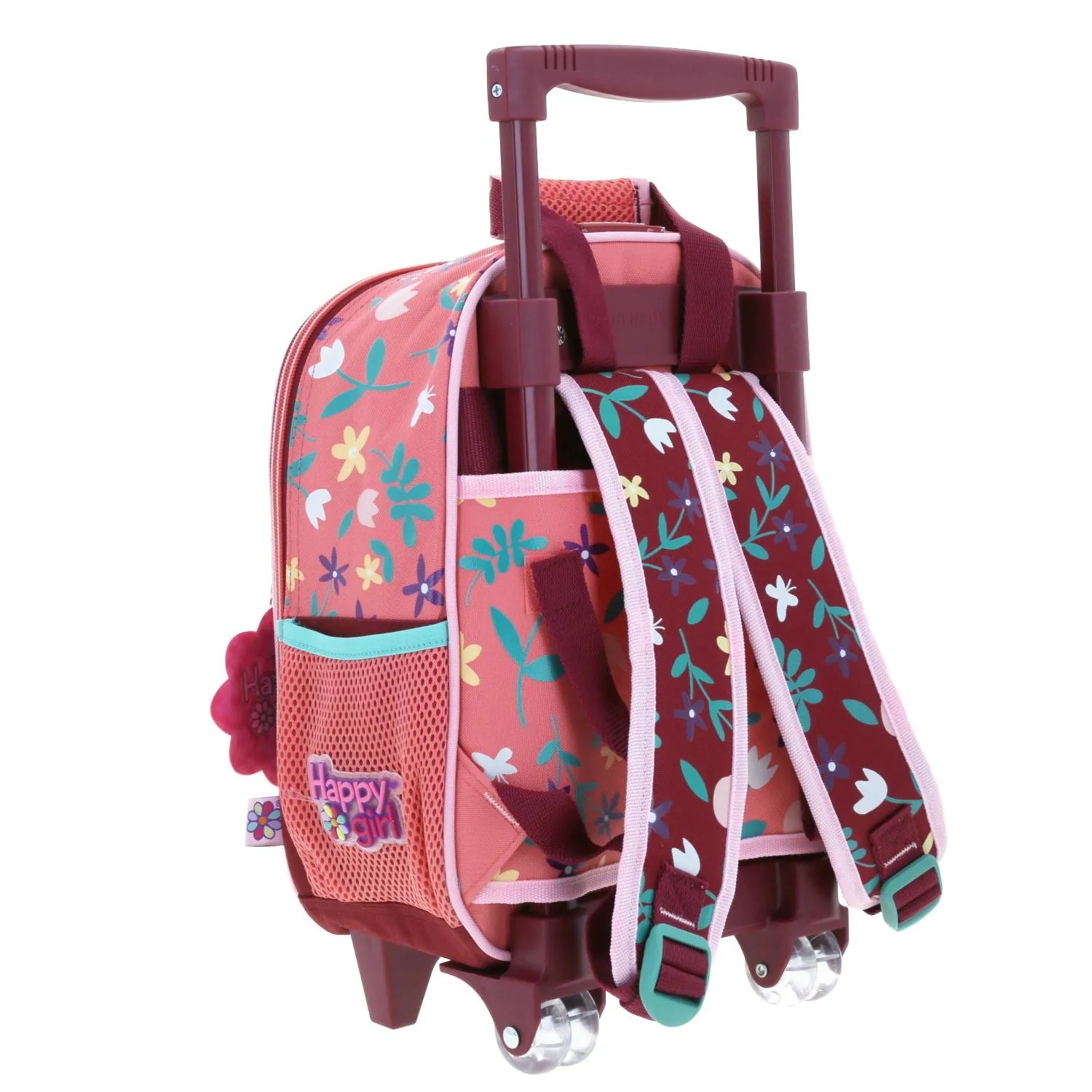 Mochila Con Ruedas Rosa Chica Para Nia Happy Girl By Chenson Manico