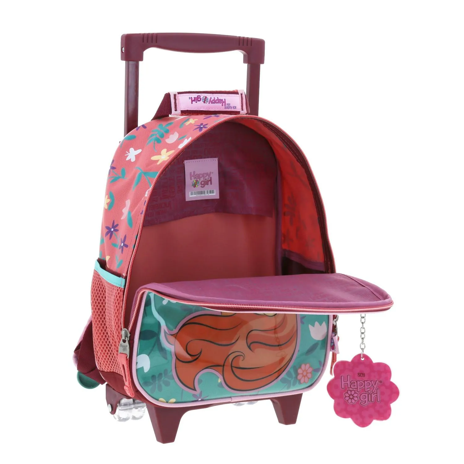 Mochila Con Ruedas Rosa Chica Para Nia Happy Girl By Chenson Manico