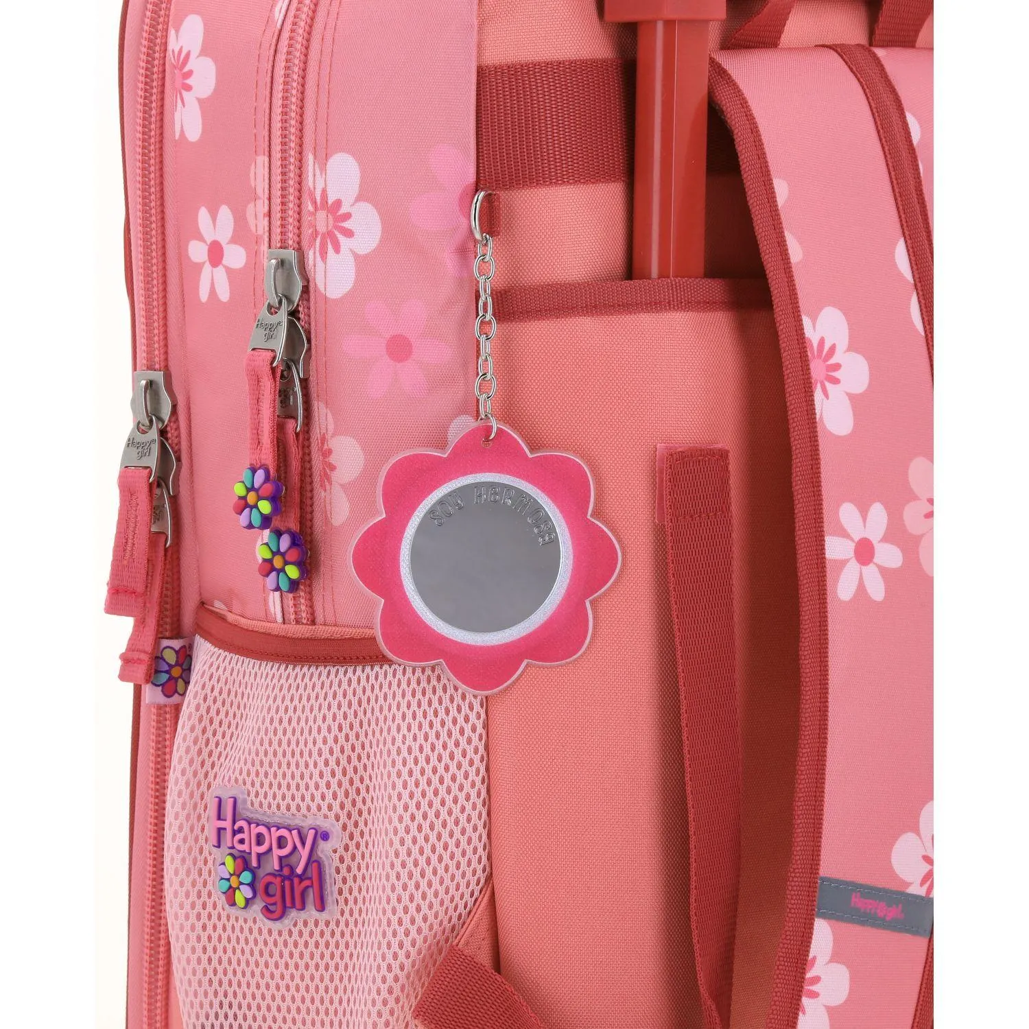 Mochila Con Ruedas Rosa Grande Para Nia Happy Girl By Chenson Yorn