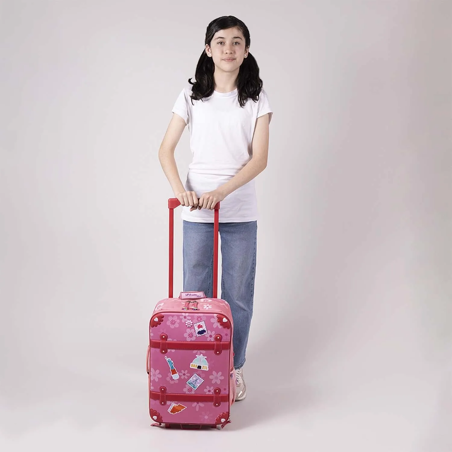 Mochila Con Ruedas Rosa Grande Para Nia Happy Girl By Chenson Yorn