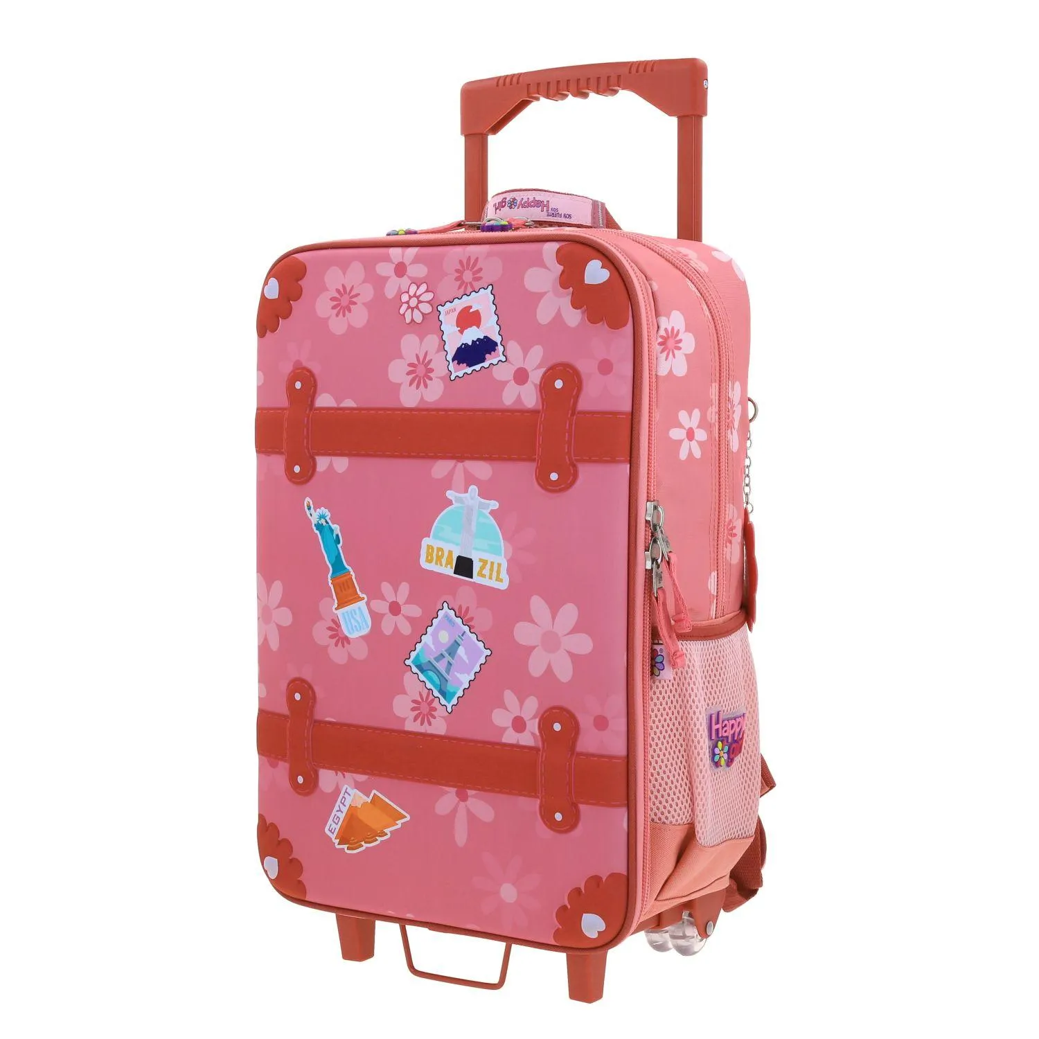 Mochila Con Ruedas Rosa Grande Para Nia Happy Girl By Chenson Yorn