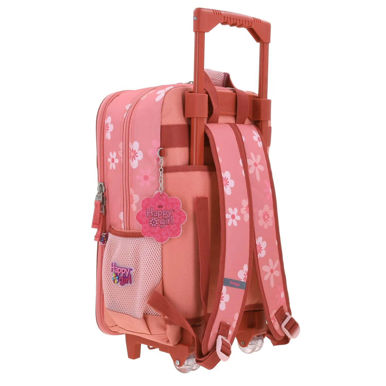 Mochila Con Ruedas Rosa Grande Para Nia Happy Girl By Chenson Yorn