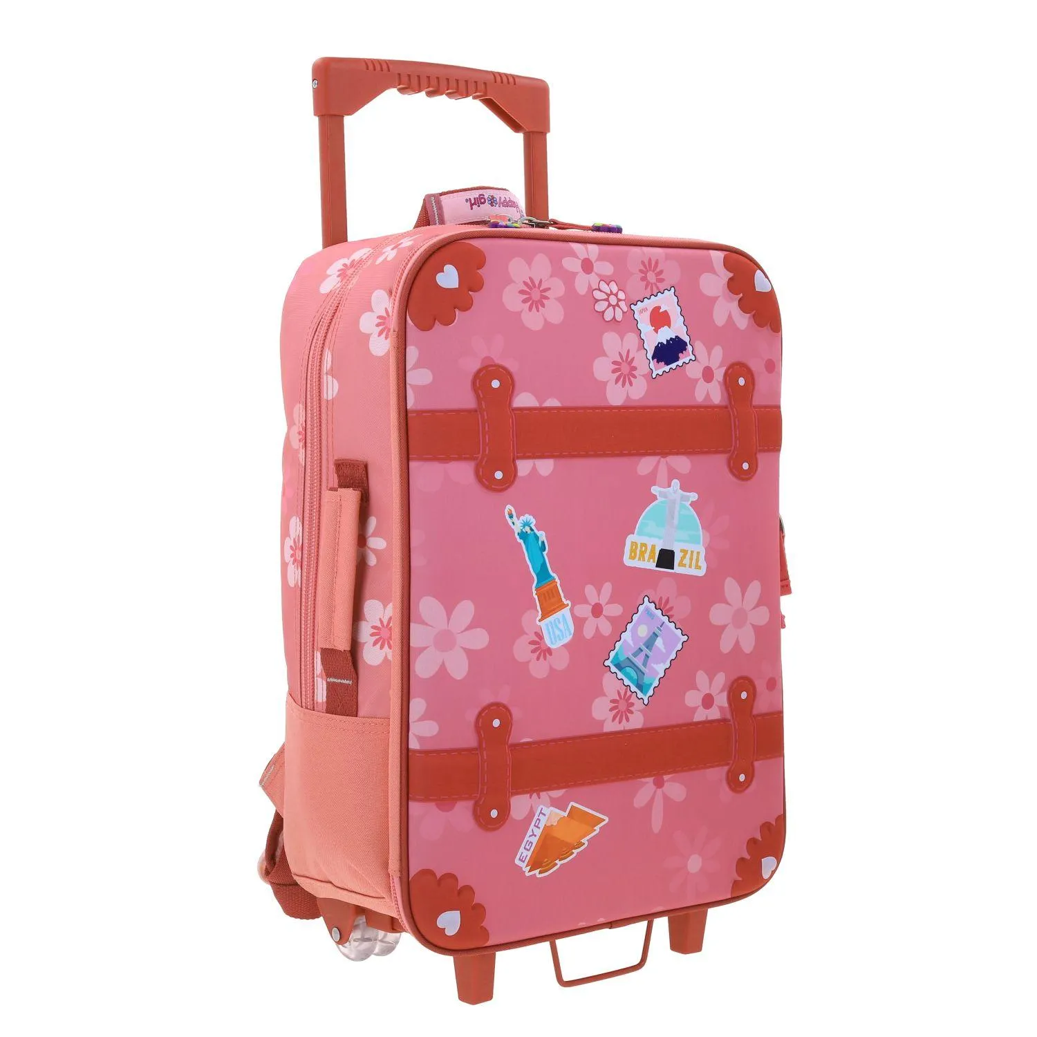 Mochila Con Ruedas Rosa Grande Para Nia Happy Girl By Chenson Yorn
