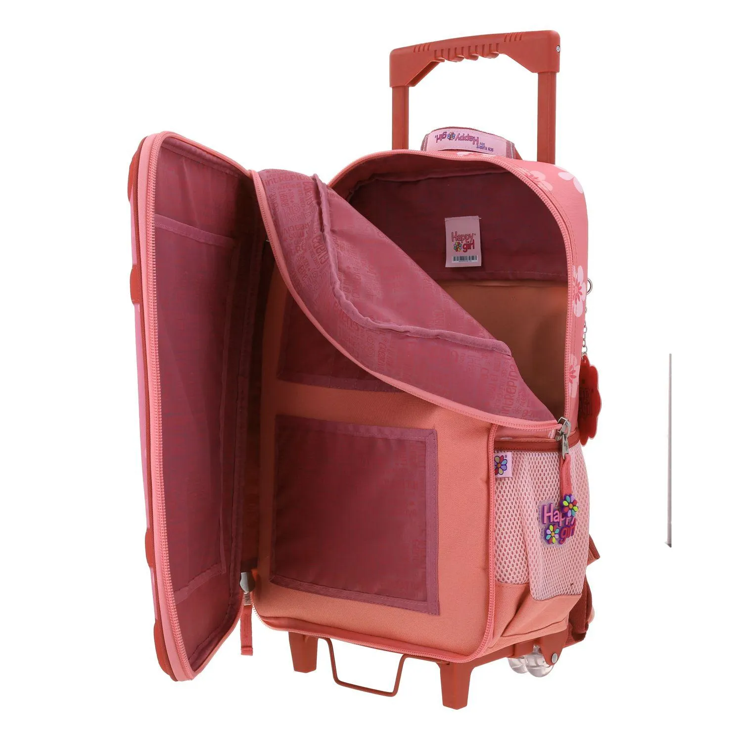 Mochila Con Ruedas Rosa Grande Para Nia Happy Girl By Chenson Yorn