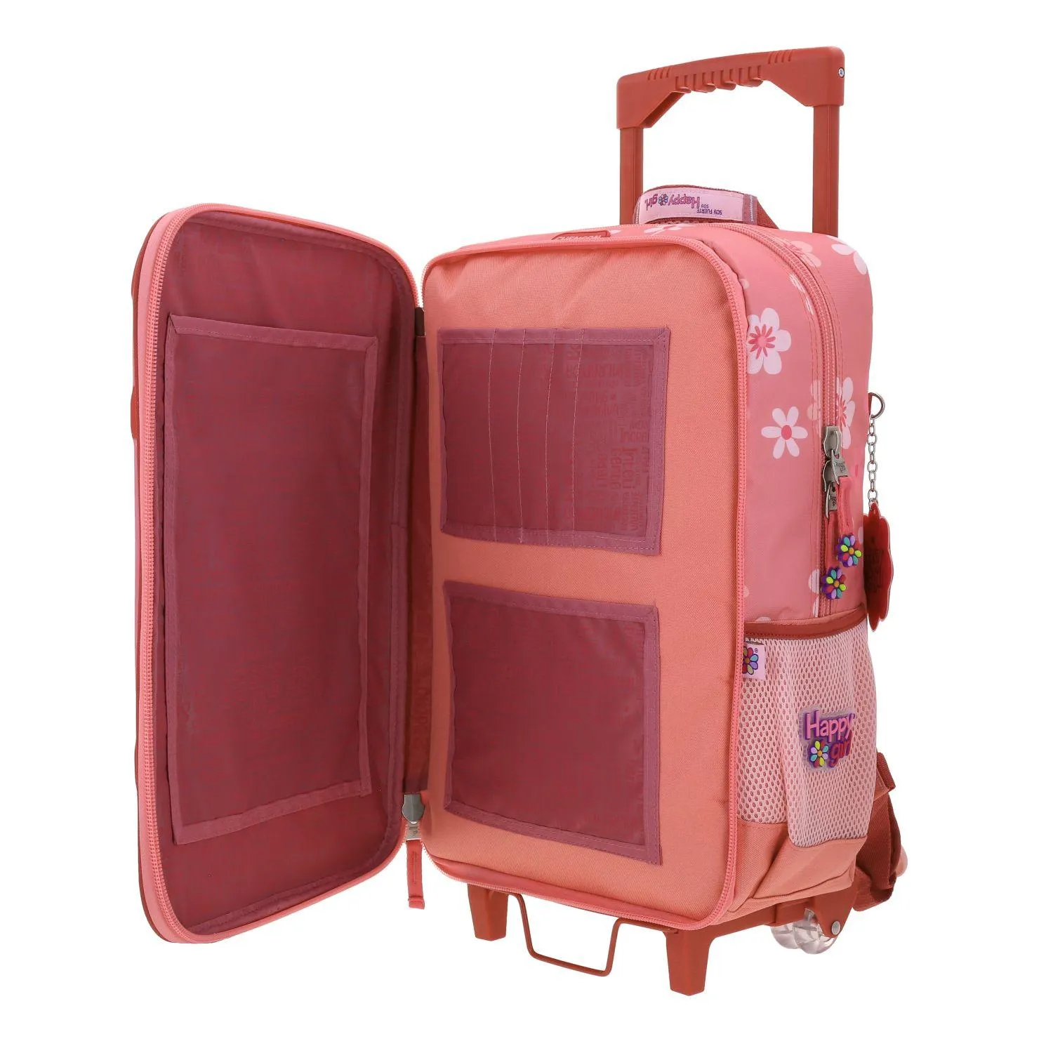 Mochila Con Ruedas Rosa Grande Para Nia Happy Girl By Chenson Yorn