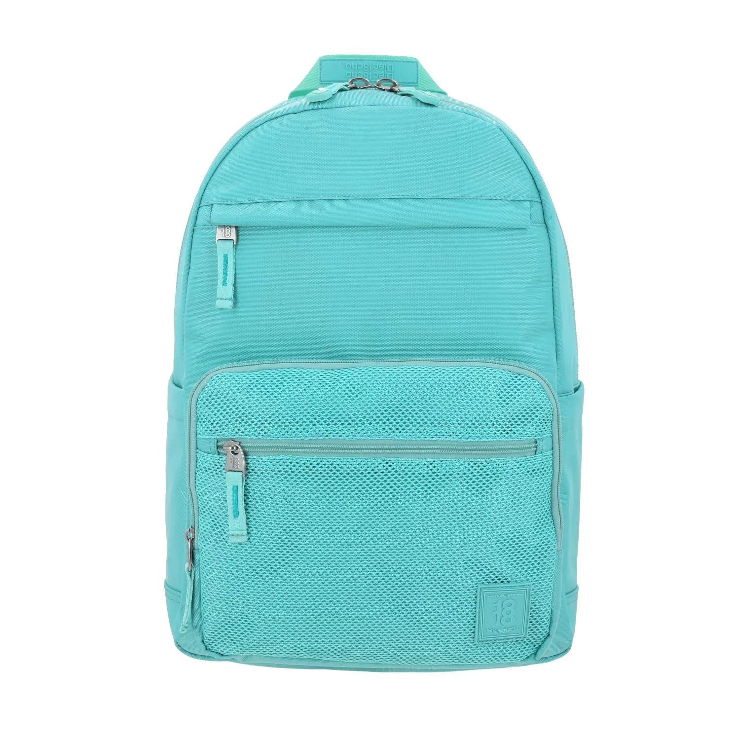 Mochila Grande 1818 Unisex Softy Turquesa Con Porta Laptop De Hasta 15.