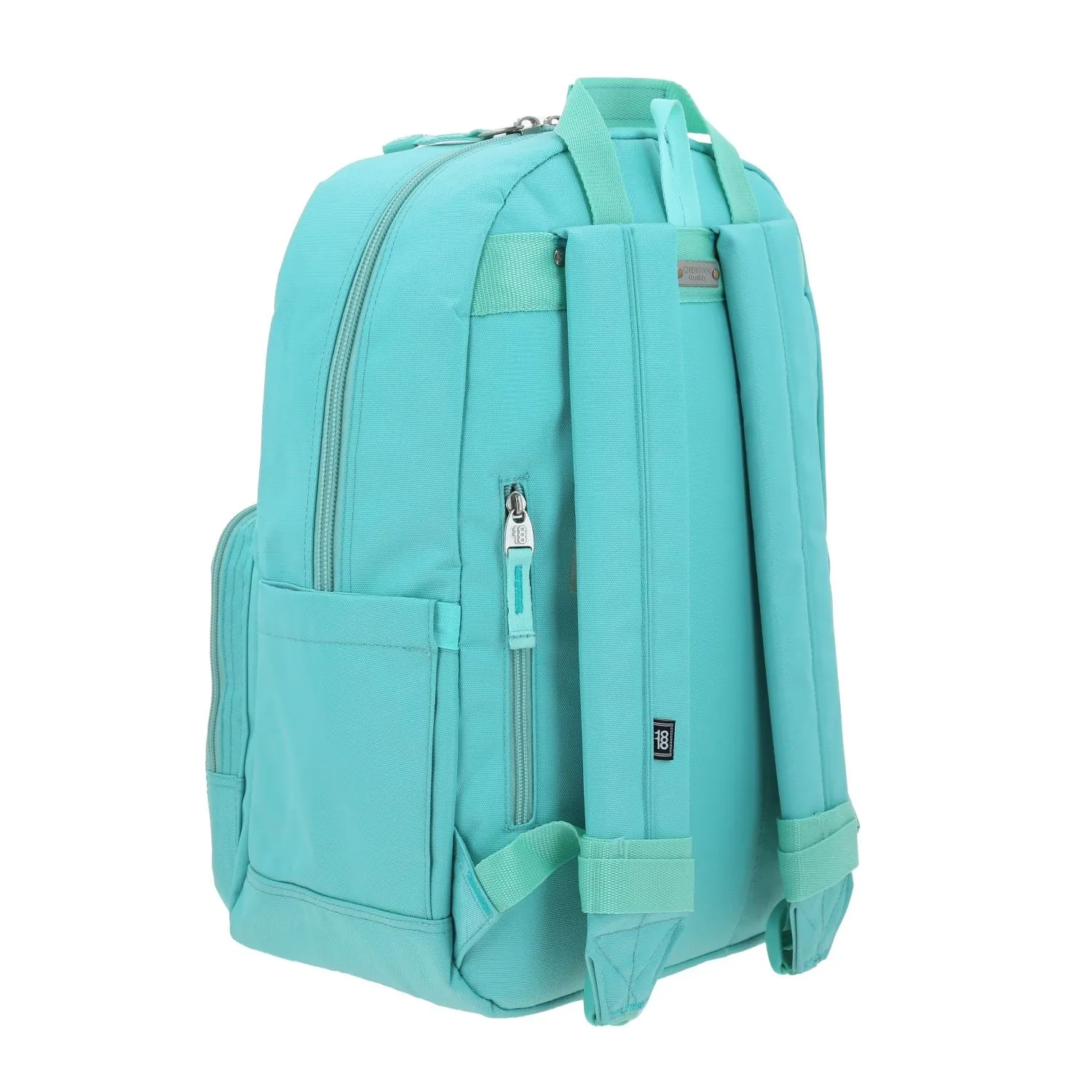 Mochila Grande 1818 Unisex Softy Turquesa Con Porta Laptop De Hasta 15.