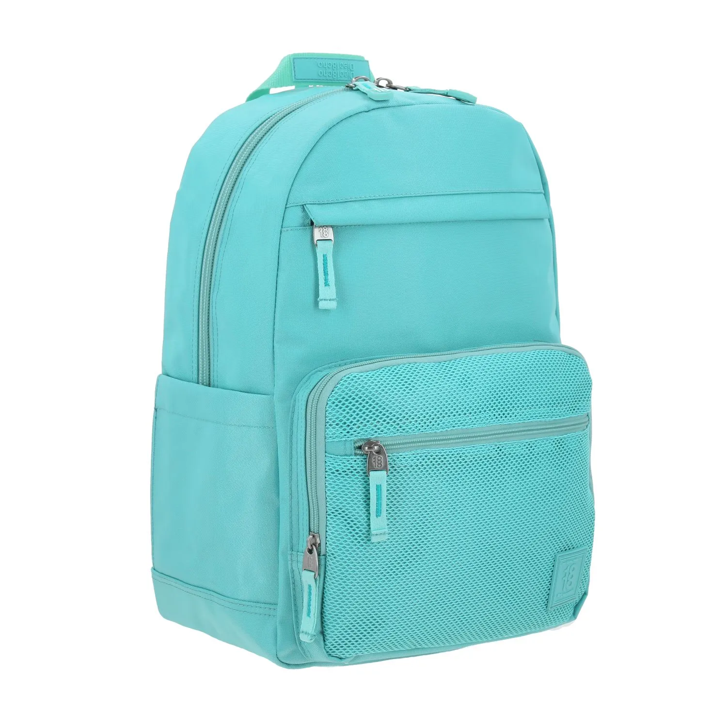 Mochila Grande 1818 Unisex Softy Turquesa Con Porta Laptop De Hasta 15.