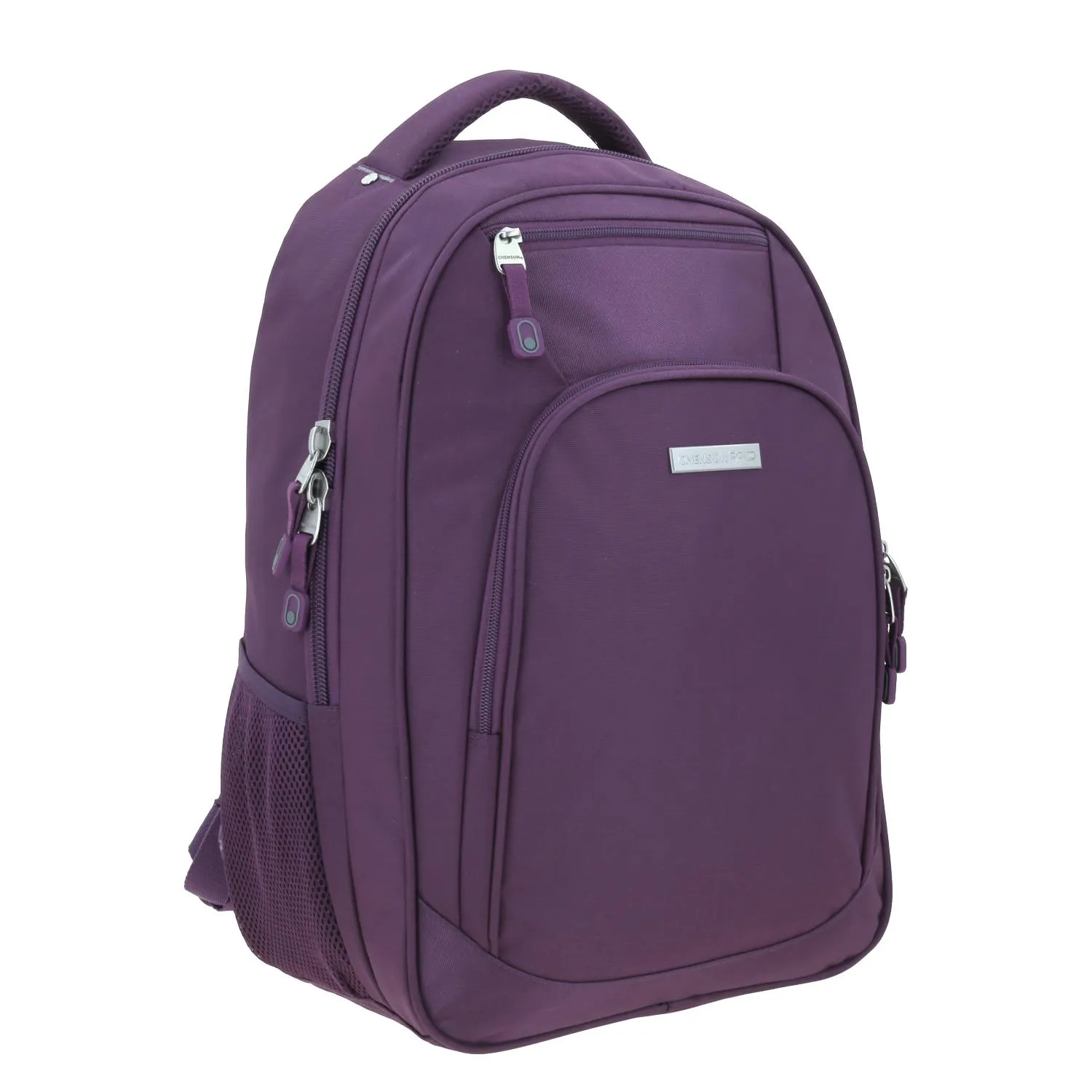 Mochila Grande Chenson Pro Para Mujer Kazio Morado Con Porta Laptop De Hasta 15.