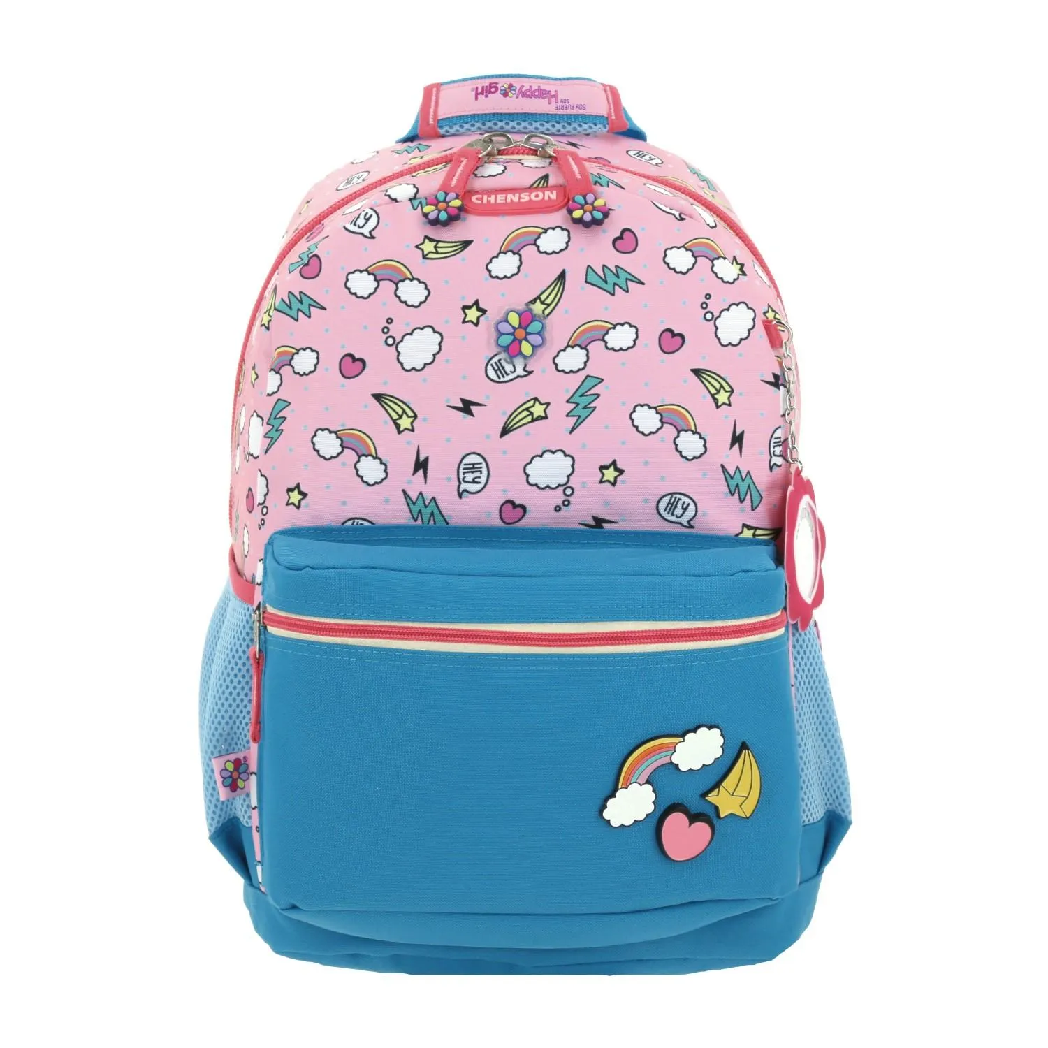 Mochila Rosa Para Nia Con Porta Tablet De Hasta 10 Happy Girl Chenson Popt