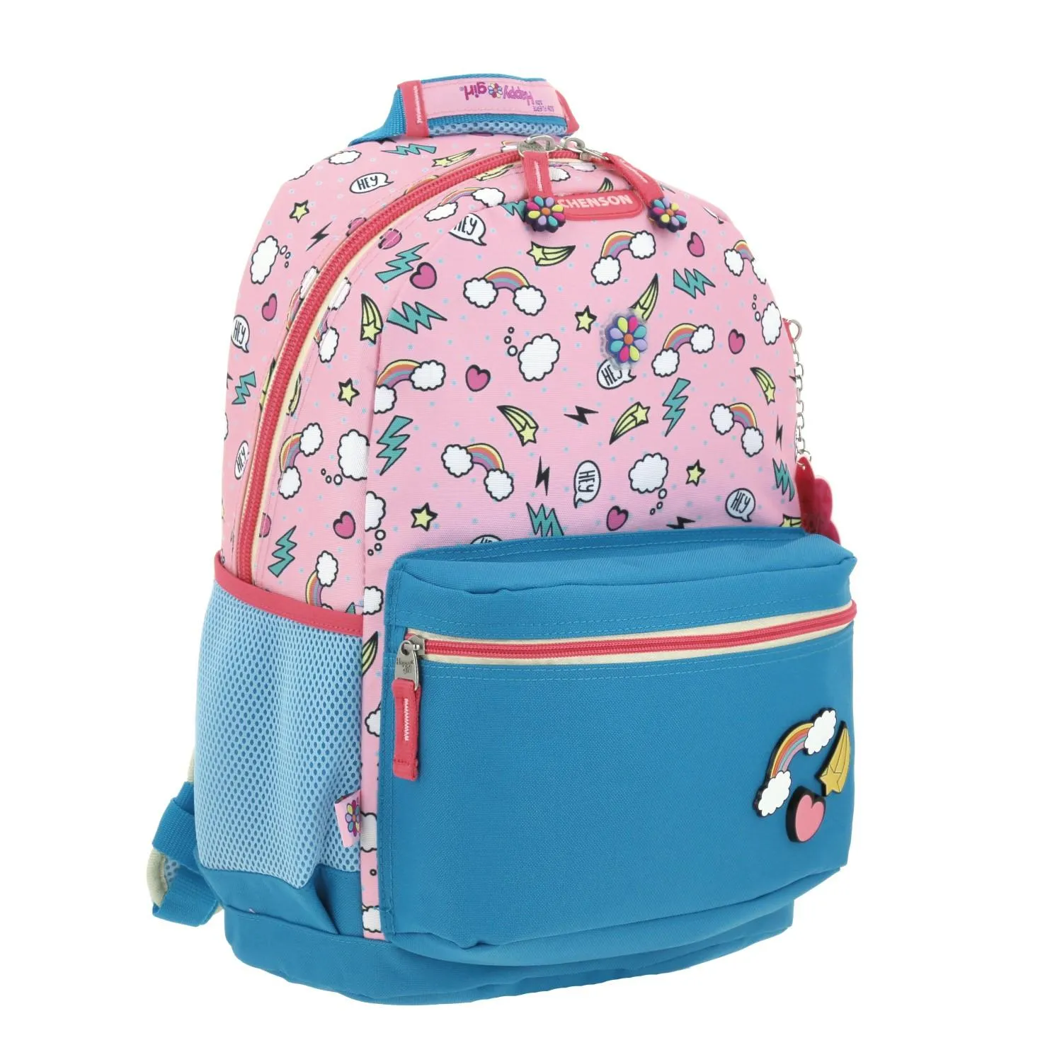 Mochila Rosa Para Nia Con Porta Tablet De Hasta 10 Happy Girl Chenson Popt